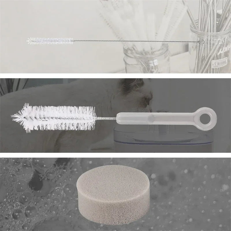 Cat Water Fountain Accessories Cleaning Brush Set for Pet Water Dispenser Pump Pipe Tube Bottle Cup Kettle Cleaner Dispenser