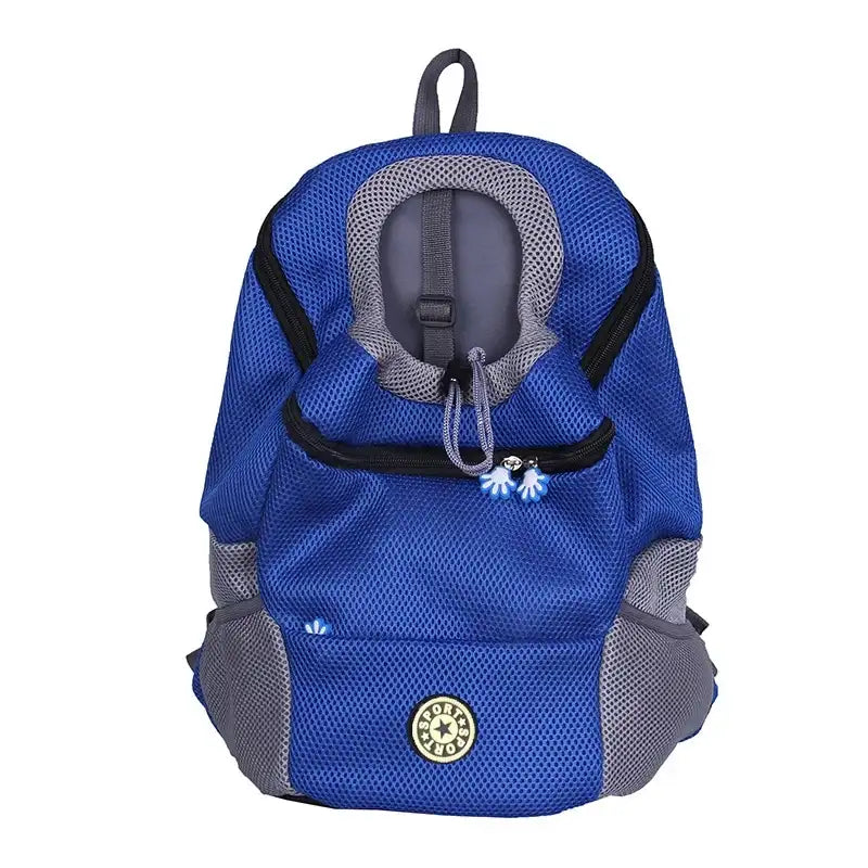 Pet Backpack Carrier for Small Dogs & Cats - Front-Folded Travel Backpack with Ventilation Mesh & Harness-Like Zipper Lock