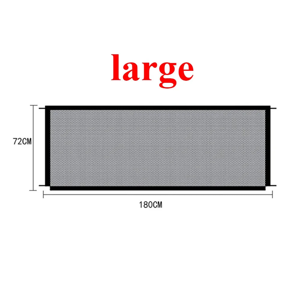 1PC Tall Pet Dog Gate - Retractable Safety Guard, Toddler Stair Gate, Ingenious Mesh Dog Fence, Isolation Barrier for Indoor