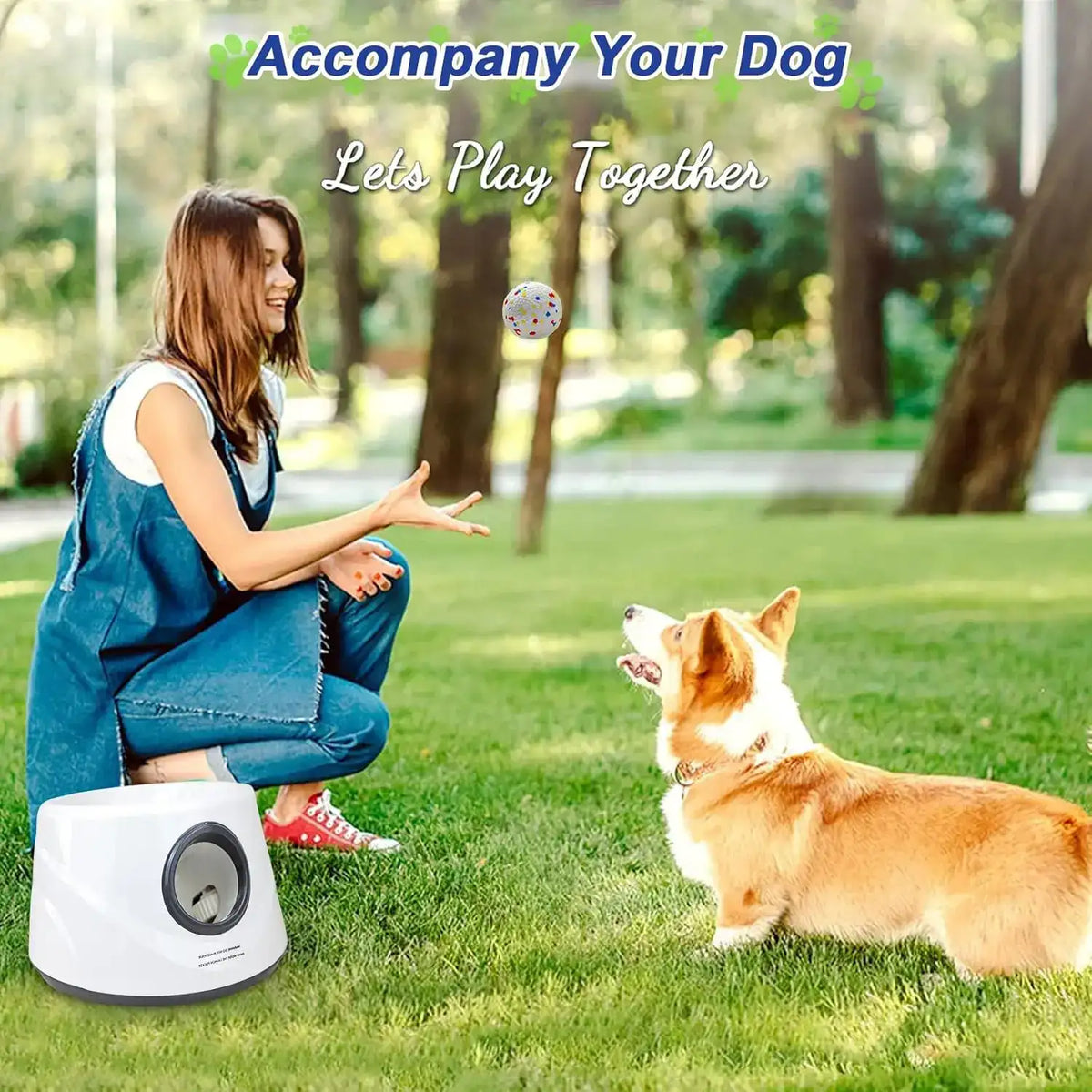 Zemek™ Automatic Dog Ball Launcher - Interactive Tennis Ball Thrower