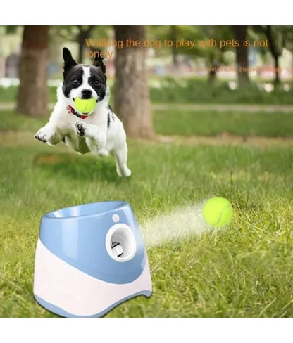 Dog Launcher Automatic Dogs Chase Toy Tennis Throwing Pinball Machine Fun Interactive Throw Rechargable Catapult USB Charging
