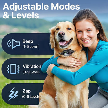 GPS Dog Wireless Fence Coverage Range 49-6561 Feet IP67 Waterproof Adjustable Training Modes GPS Positioning Outdoor Use Only