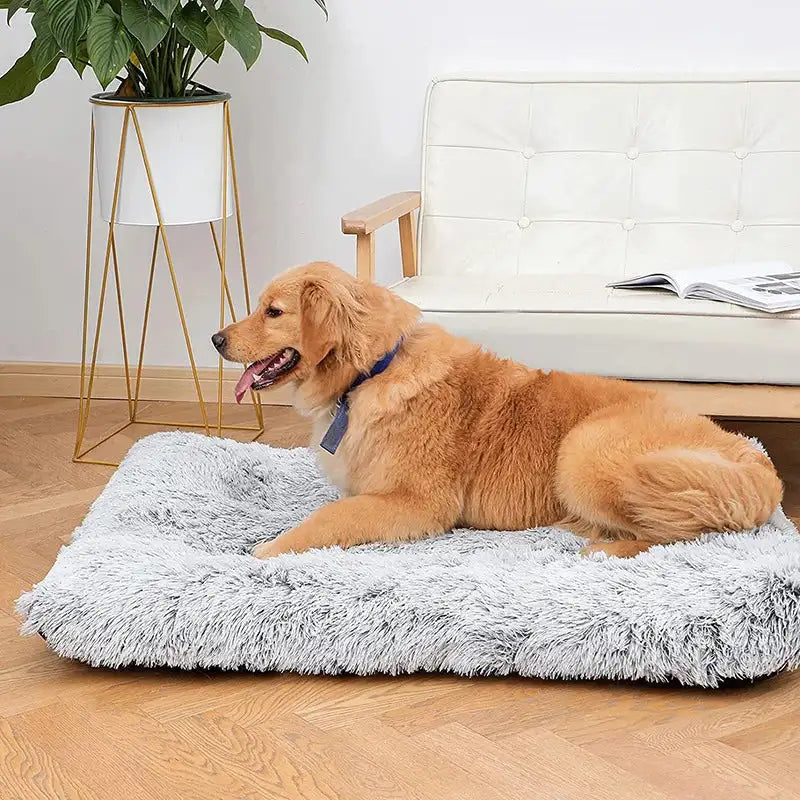 Plush Warm Dogs Sleeping Bed Mat Soft Fleece Pet Blanket Mat  Detachable Cat Puppy Mat Cushion for Small Medium Large Dogs Bed