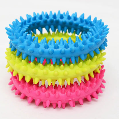 Pet Chew Toy Soft Rubber Bite-resistance Bone Shape Teeth Grinding Chewing Toys for Small Dogs Training Pet Supplies