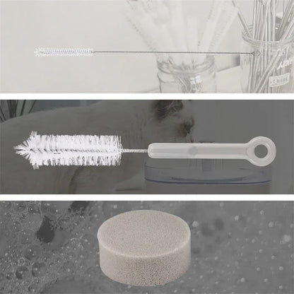 Cat Water Fountain Accessories Cleaning Brush Set for Pet Water Dispenser Pump Pipe Tube Bottle Cup Kettle  Cleaner Dispenser