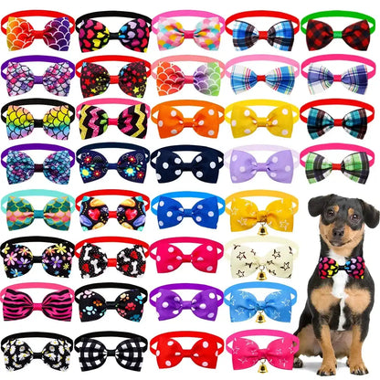 20pcs Dog Acccessories Dog Bow Tie  Bulk Dog Collar Bow Dog Bowtie Small Dog Cat Pet Supplies Dog Fashion Accessoreis Bow