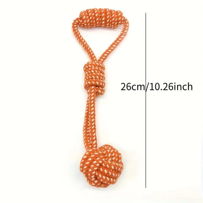 1pc Dog Cotton Rope Chew Toy Durable Braided Teeth Cleaning Toys for Small Medium Dog Outdoor Interactive Training Pet Supplies
