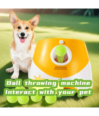 Dog Launcher Automatic Dogs Chase Toy Tennis Throwing Pinball Machine Fun Interactive Throw Rechargable Catapult USB Charging