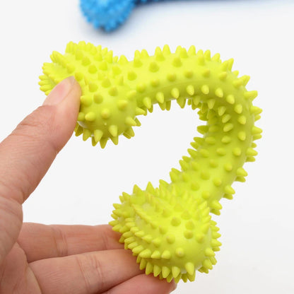 Pet Chew Toy Soft Rubber Bite-resistance Bone Shape Teeth Grinding Chewing Toys for Small Dogs Training Pet Supplies