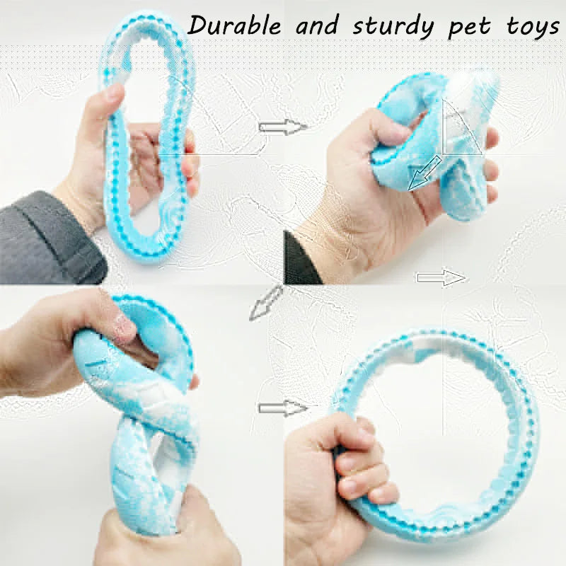 Pet dog rubber bite ring, bite resistant grinding training, interactive companionship for large, medium, and small dogs