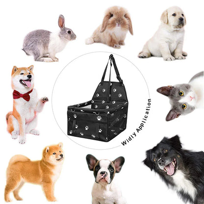 Pet Reinforce Car Booster Seat for Dog Cat Portable and Breathable Bag with Seat Belt Dog Carrier Safety Stable for Travel Look
