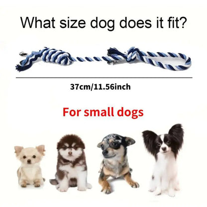 1pc Dog Cotton Rope Chew Toy Durable Braided Teeth Cleaning Toys for Small Medium Dog Outdoor Interactive Training Pet Supplies