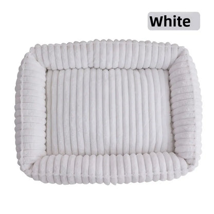 Rectangle Plush Dog Bed Winter Warm Mat Small Medium Big Pet Cat Dog Bed Kennel Puppy Sofacama Cat Cushion Pets Sofa Accessories