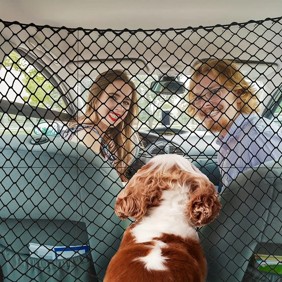 Pet Dog Isolation Net for Car Trunk Elastic Safety Barrier with Mesh Design Pet Protection Cover Dog Car Travel Accessories