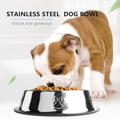 1PC Stainless Steel Pet Bowl Cat Bowl Dog Food Bowl Multi-Specification Anti-fall Food Bowl Food Bowl Feeding Pet Supplies