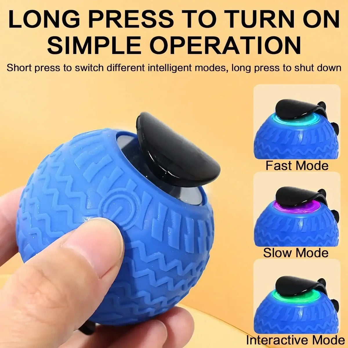 Automatic Rotating Smart Obstacle Avoidance LED Interactive Cat Toy 360 Degree Pet Playful Teasing Ball