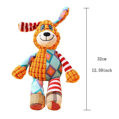 Splicing Style Pet Plush Toy Cat Dog Toy Animals Bite Resistant Interactive Squeaky Pet Dog Teeth Cleaning Chew Toy Pet Supplies