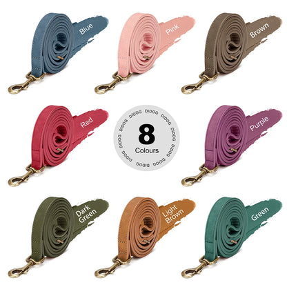 Custom PU Leather Harness And Leash Engraved Dog ID Buckle Harnesses Vest Pet Leading Rope Durable For Small Medium Dogs Bulldog