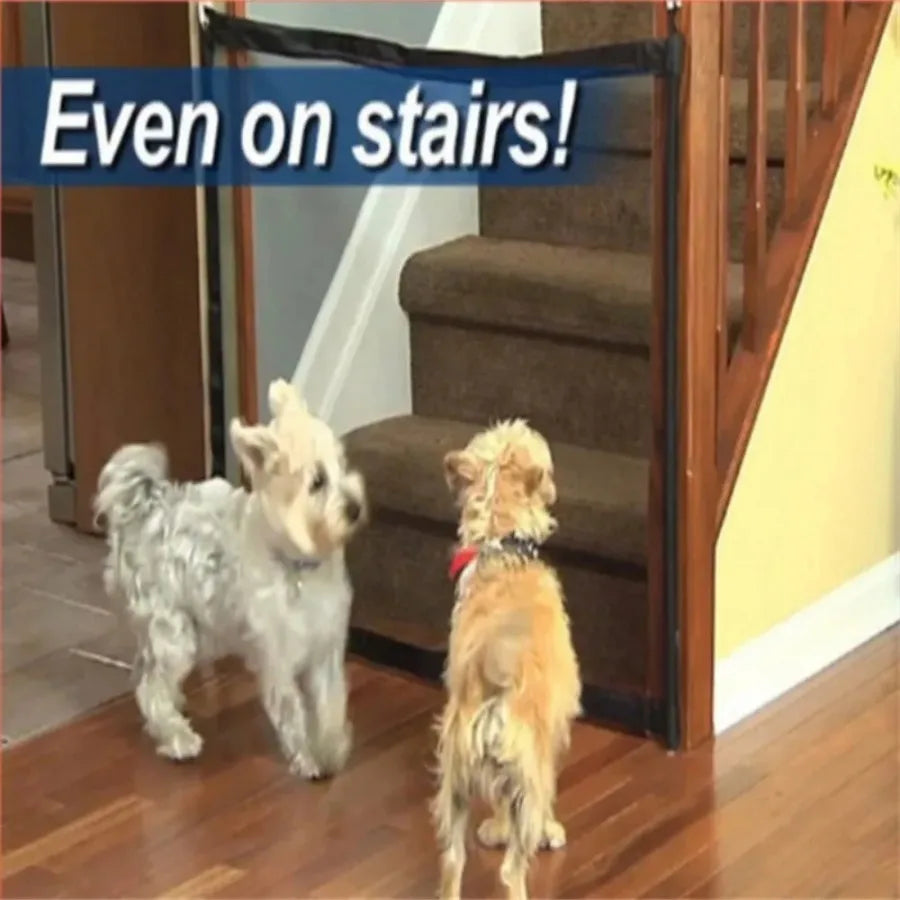 1PC Tall Pet Dog Gate - Retractable Safety Guard, Toddler Stair Gate, Ingenious Mesh Dog Fence, Isolation Barrier for Indoor