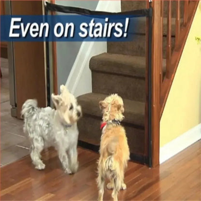 1PC Tall Pet Dog Gate - Retractable Safety Guard, Toddler Stair Gate, Ingenious Mesh Dog Fence, Isolation Barrier for Indoor